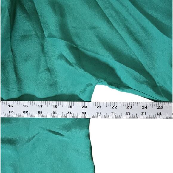 Vintage 1980’s Chaus Green Blouse Size 10 - Picture 2 of 8